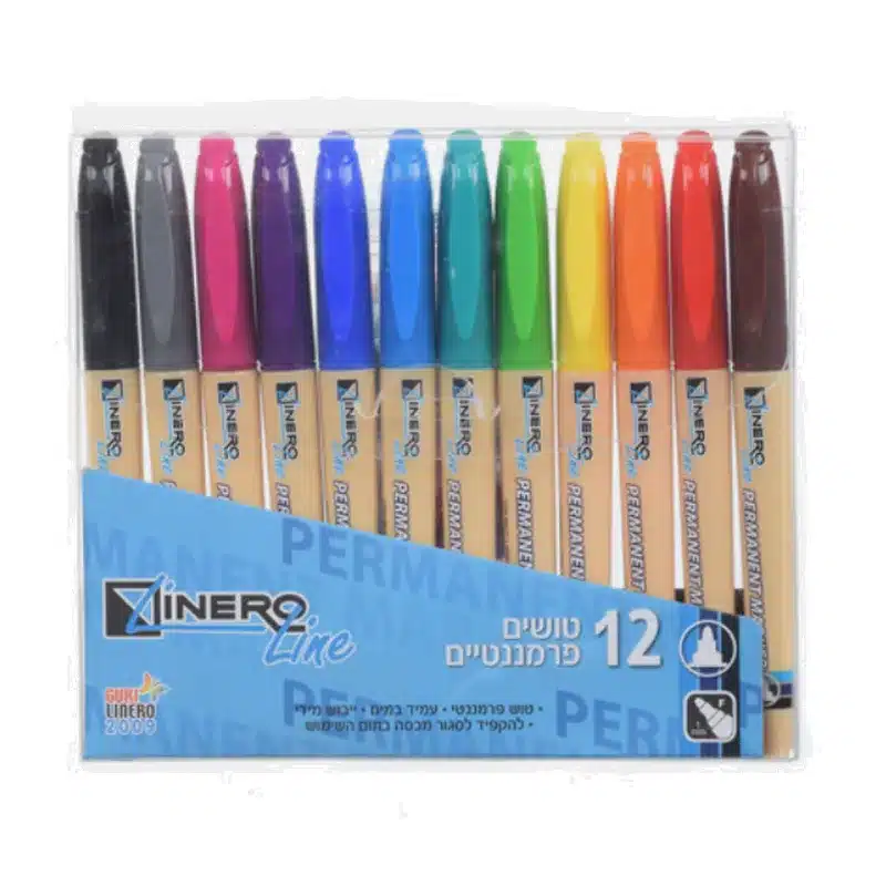 12 טושים דקים פרמננט