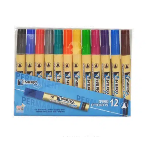12 טושים ראש עגול פרמננט