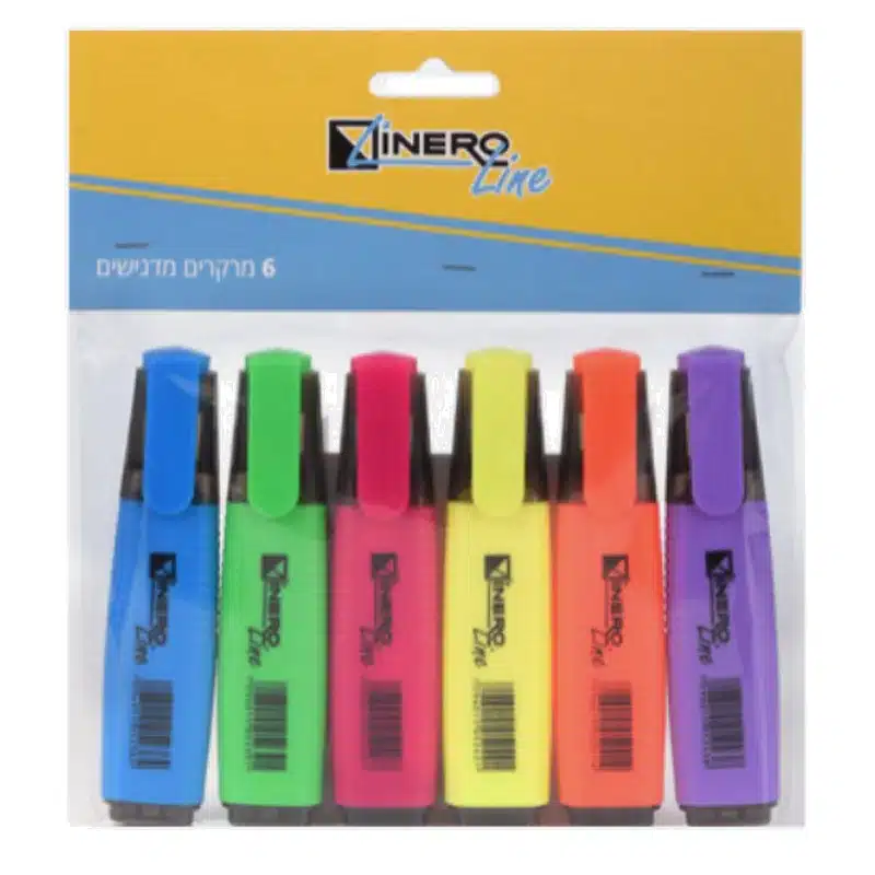 6 מרקרים מדגישים