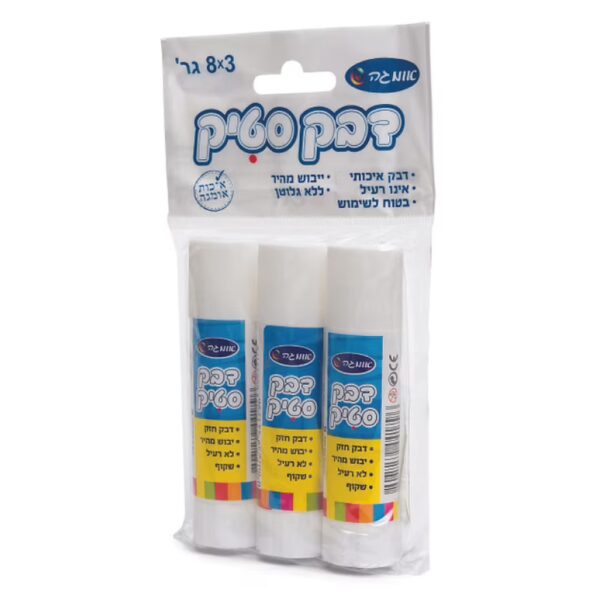 דבק סטיק 8 גרם 3 יחידות