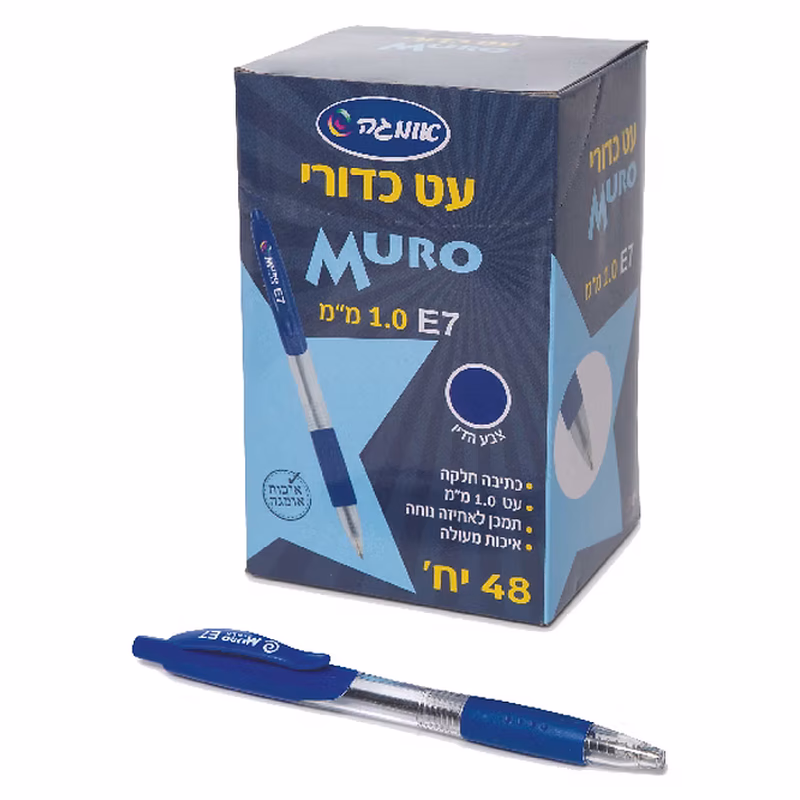 עט כדורי 48 יח כחול עט כדורי 48 יח כחול