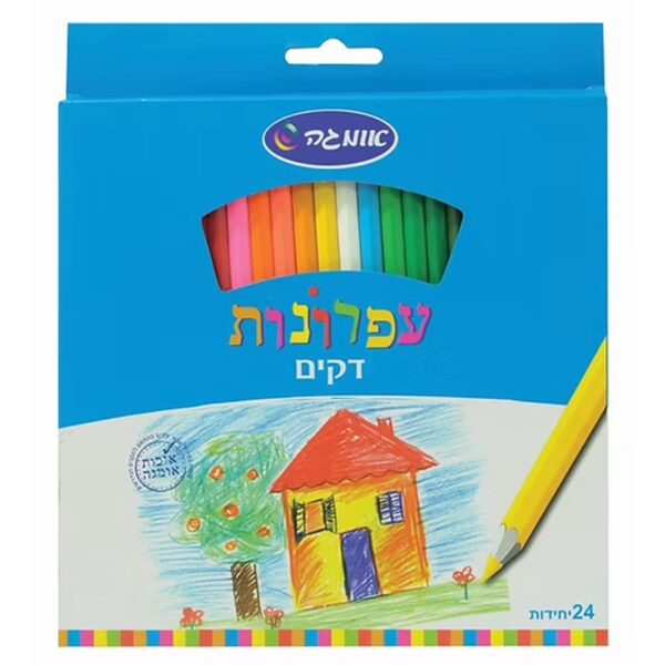 עפרונות צבעוניים דקים 24