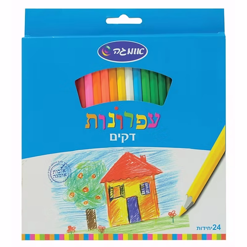עפרונות צבעוניים דקים 24