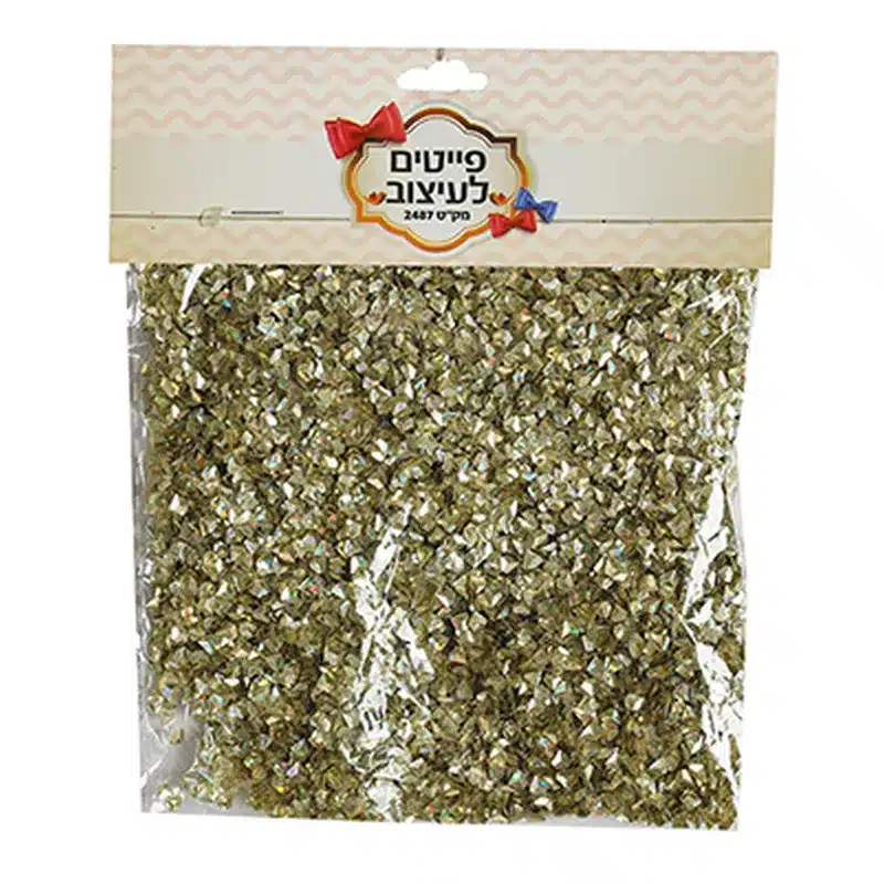 פייטים לעיצוב 50 גרם זהב