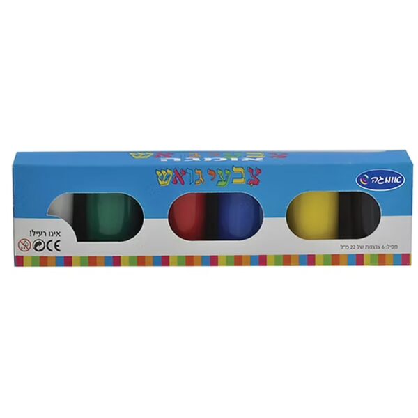 צנצנות צבעי גואש 6 יחידות 22 מ ל