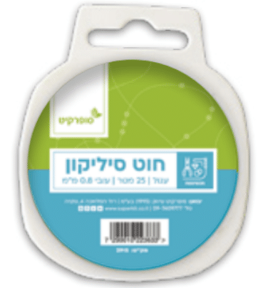 חוט סיליקון 25 מטר 0.8 ממ