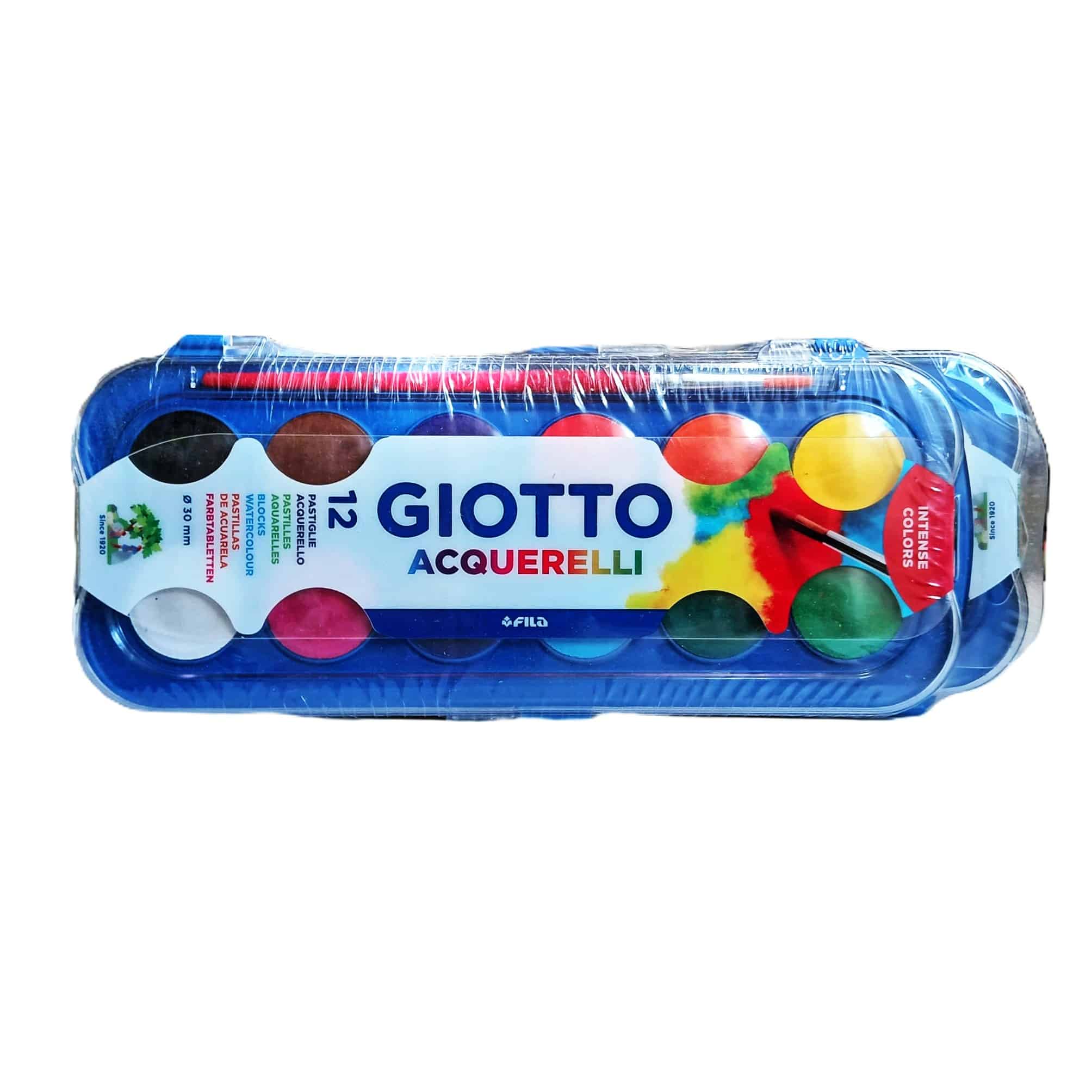 סט צבעי מים 12 גוונים + מכחול